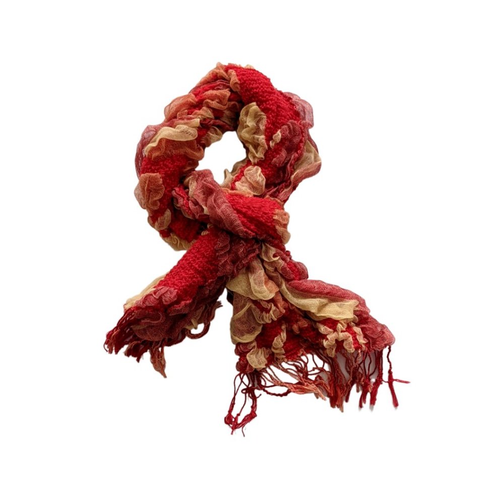 Beautiful Red and Peachy Scarf